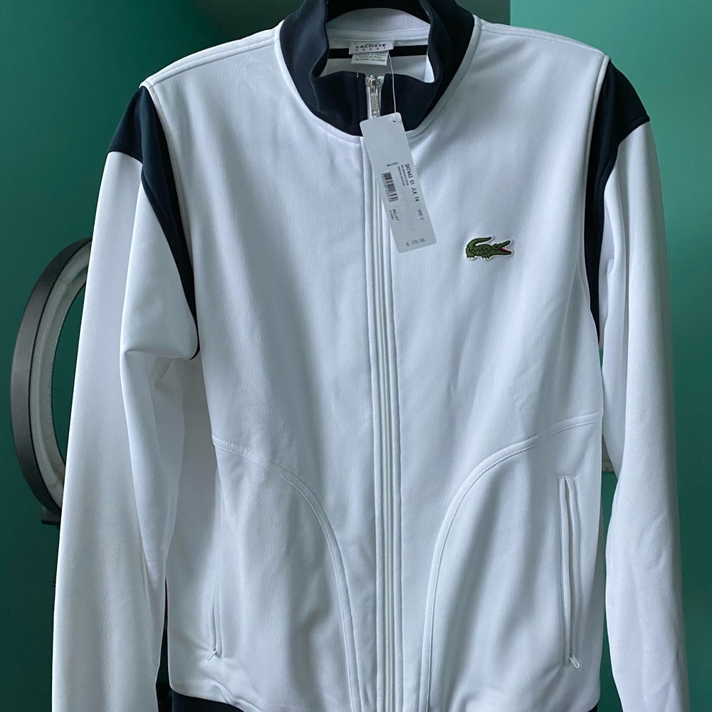 Lacoste Track Jacket - Small - Navy/White
